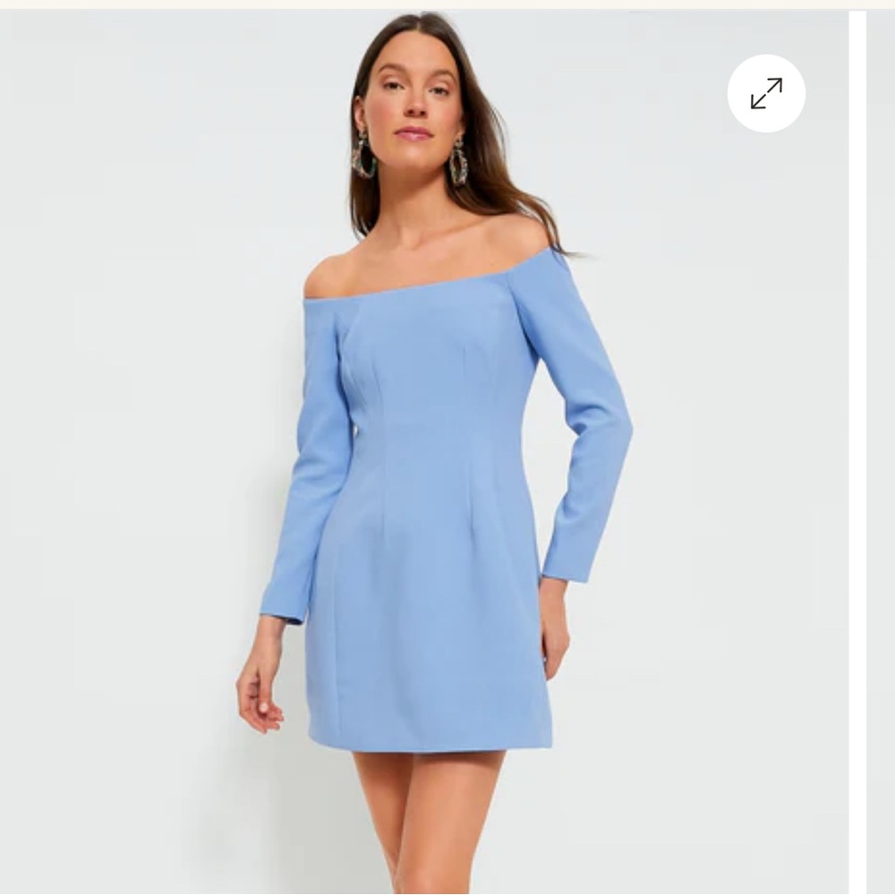 Tuckernuck Blakely Blue Off-Shoulder Dress
